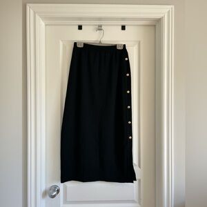 Vintage 100% Wool Ports International Black Skirt